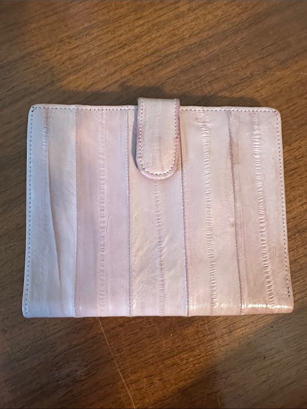 Vintage Pink Eel-skin Wallet
